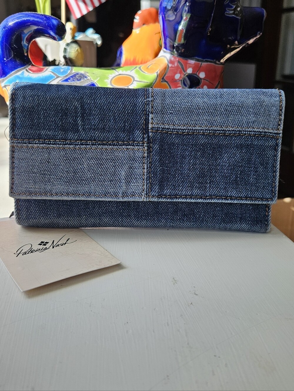 Patricia Nash Terresa Denim Patchwork Wallet